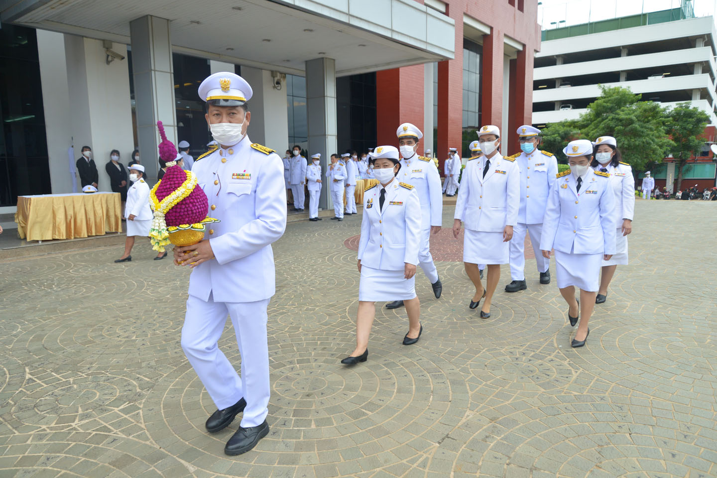 พิธีถวายบังคมและถวายเครื่องสักการะ เนื่องในวันสื่อสาร ประจำปี 2563