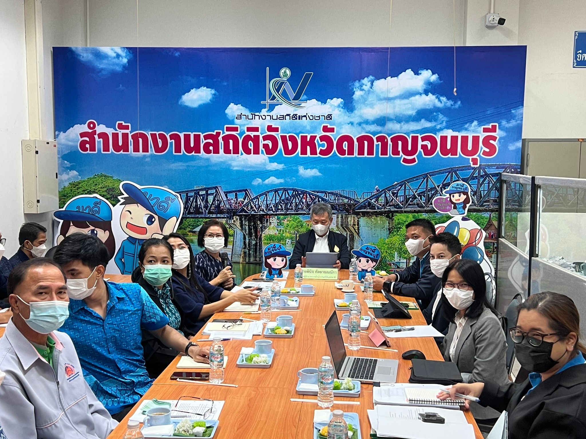 ผู้บริหารและคณะ ตรวจราชการและสังเกตการณ์ การตรวจสอบเขตปฏิบัติงาน (Pre-census) ณ จังหวัดกาญจนบุรี