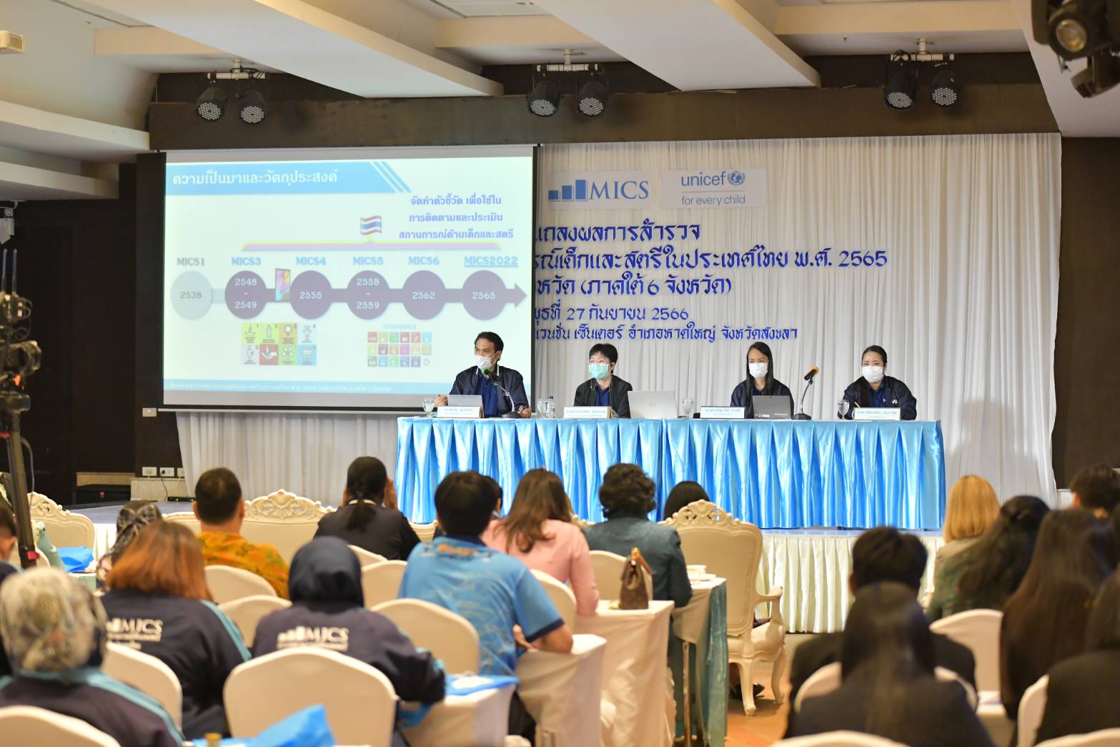 สำนักงานสถิติแห่งชาติ แถลงผลการสำรวจสถานการณ์เด็กและสตรีในประเทศไทย พ.ศ. 2565  ระดับจังหวัด (ภาคใต้ 6 จังหวัด)