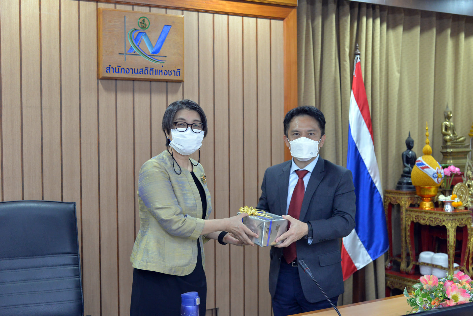 การประชุมหารือเพื่อกำหนดกิจกรรมในการดำเนินงานร่วมกัน ระหว่างสำนักงานสถิติแห่งชาติ กับ GISTDA สำนักงานพัฒนาเทคโนโลยีอวกาศและภูมิสารสนเทศ (องค์การมหาชน)