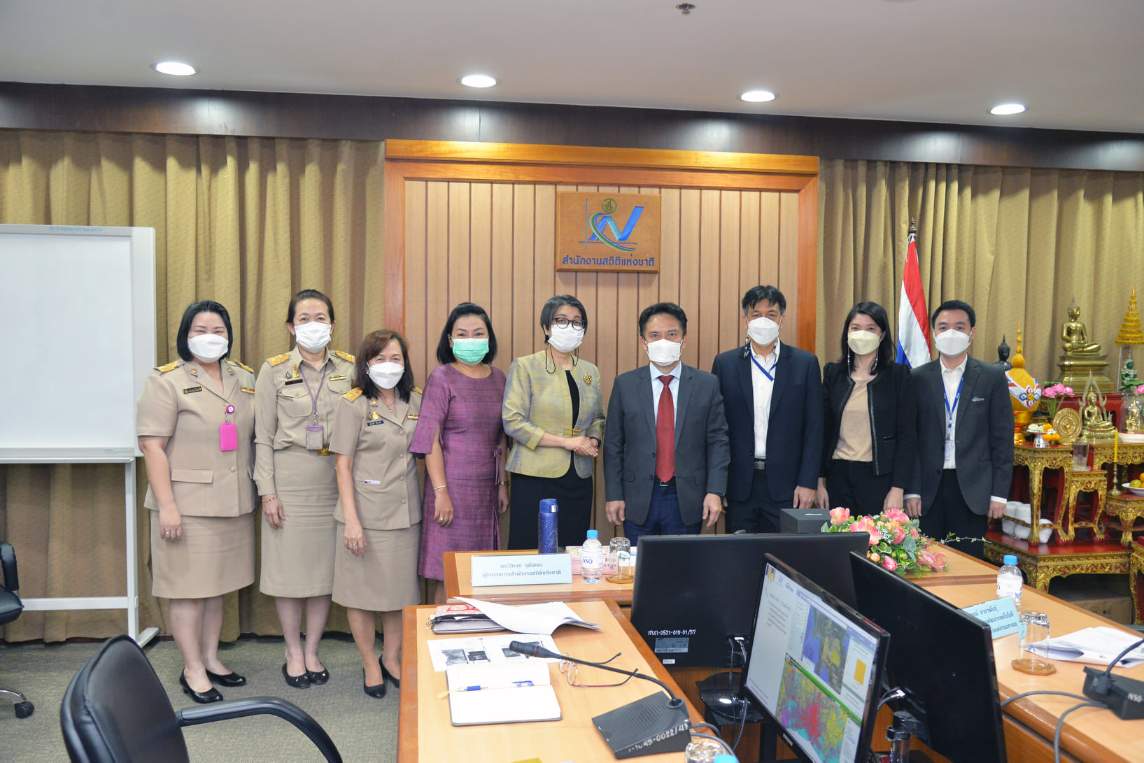 การประชุมหารือเพื่อกำหนดกิจกรรมในการดำเนินงานร่วมกัน ระหว่างสำนักงานสถิติแห่งชาติ กับ GISTDA สำนักงานพัฒนาเทคโนโลยีอวกาศและภูมิสารสนเทศ (องค์การมหาชน)