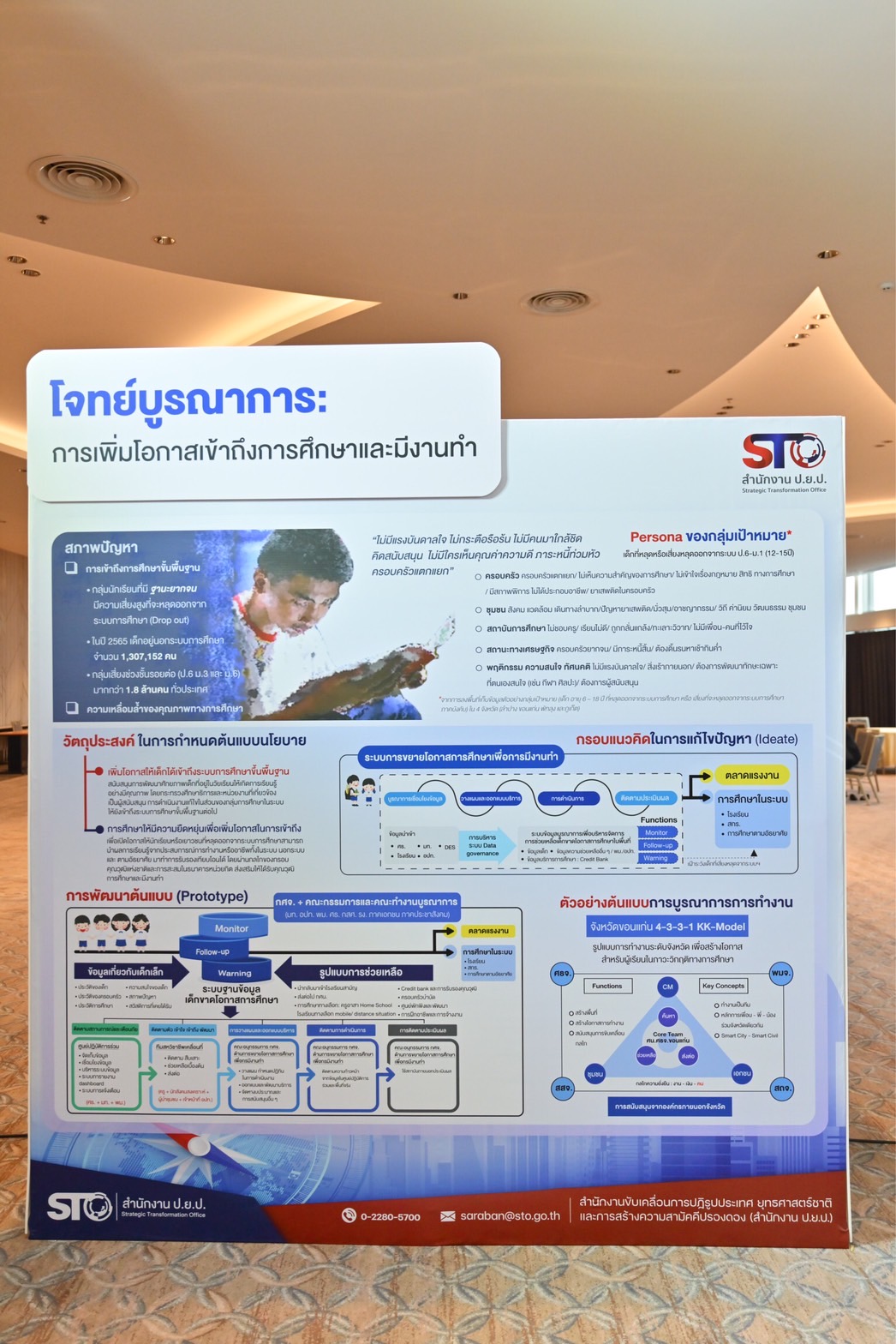 ประชุมเพื่อนำเสนอและรับฟังความคิดเห็นต้นแบบนโยบาย ภายใต้หลักสูตรการพัฒนานักบริหารระดับสูง